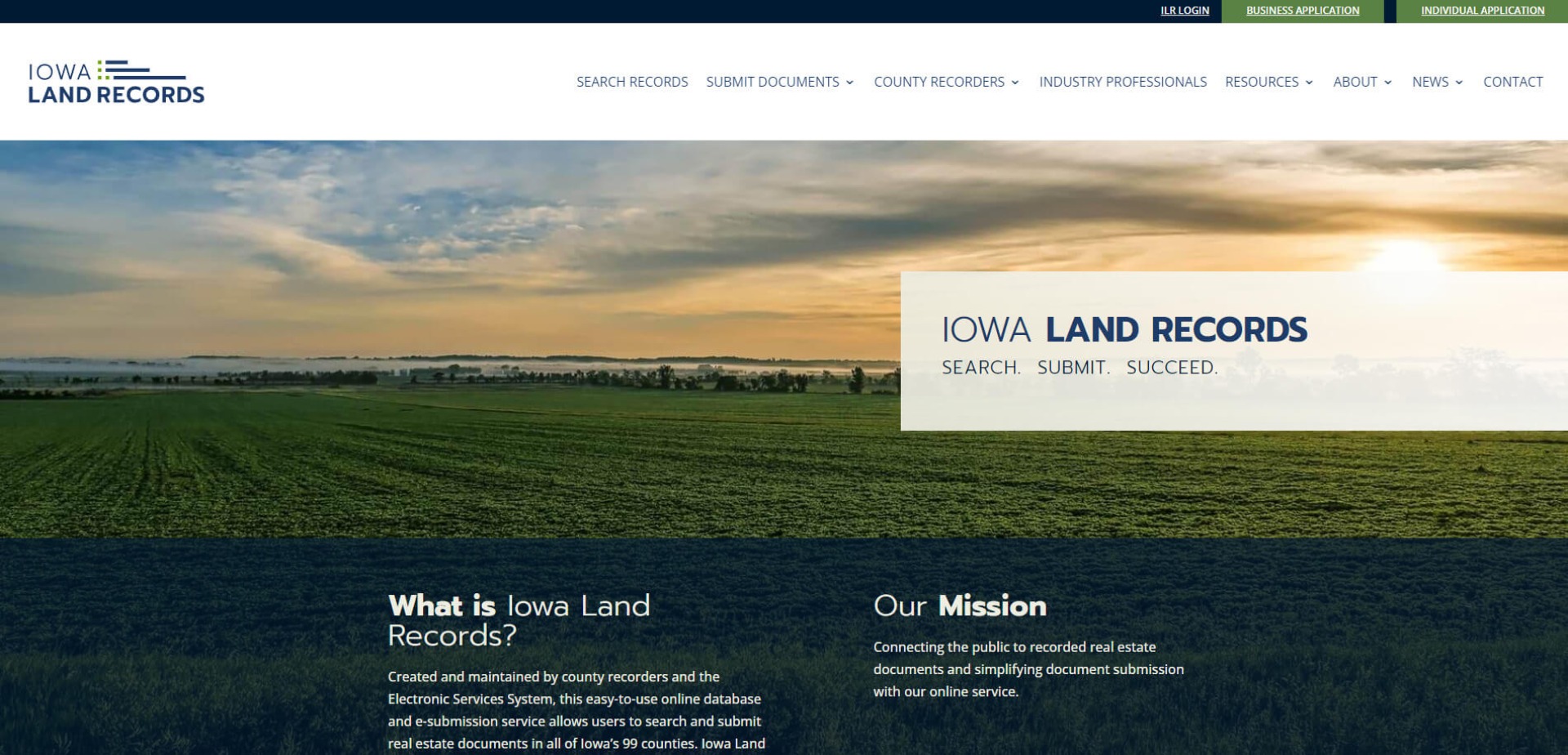 Iowa Land Records Website